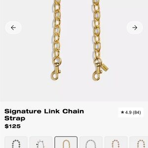 Coach Gold Link Chain Strap